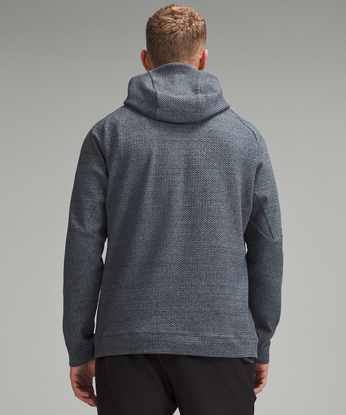 Grey Men Lululemon Textured Double-Knit Cotton Hoodies & Sweatshirts | AU_LuLu94746