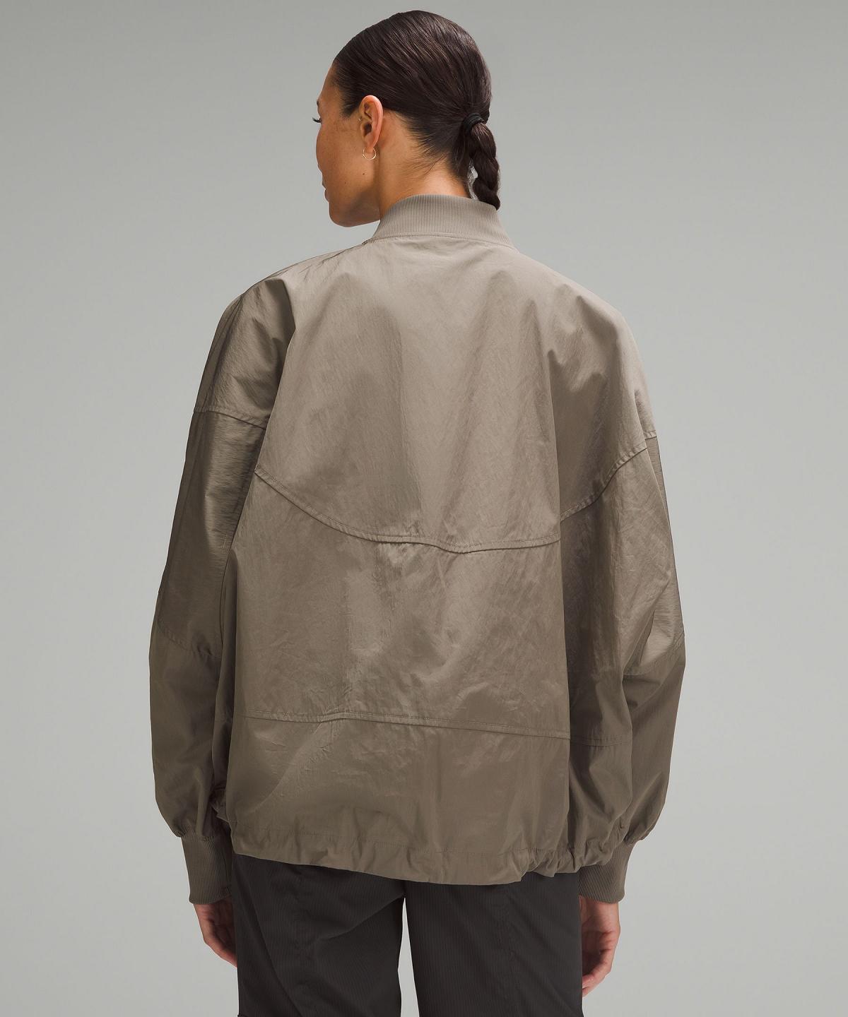 Grey Women Lululemon Lightweight Hem-Cinch Bomber Coats & Jackets | AU_LuLu82693