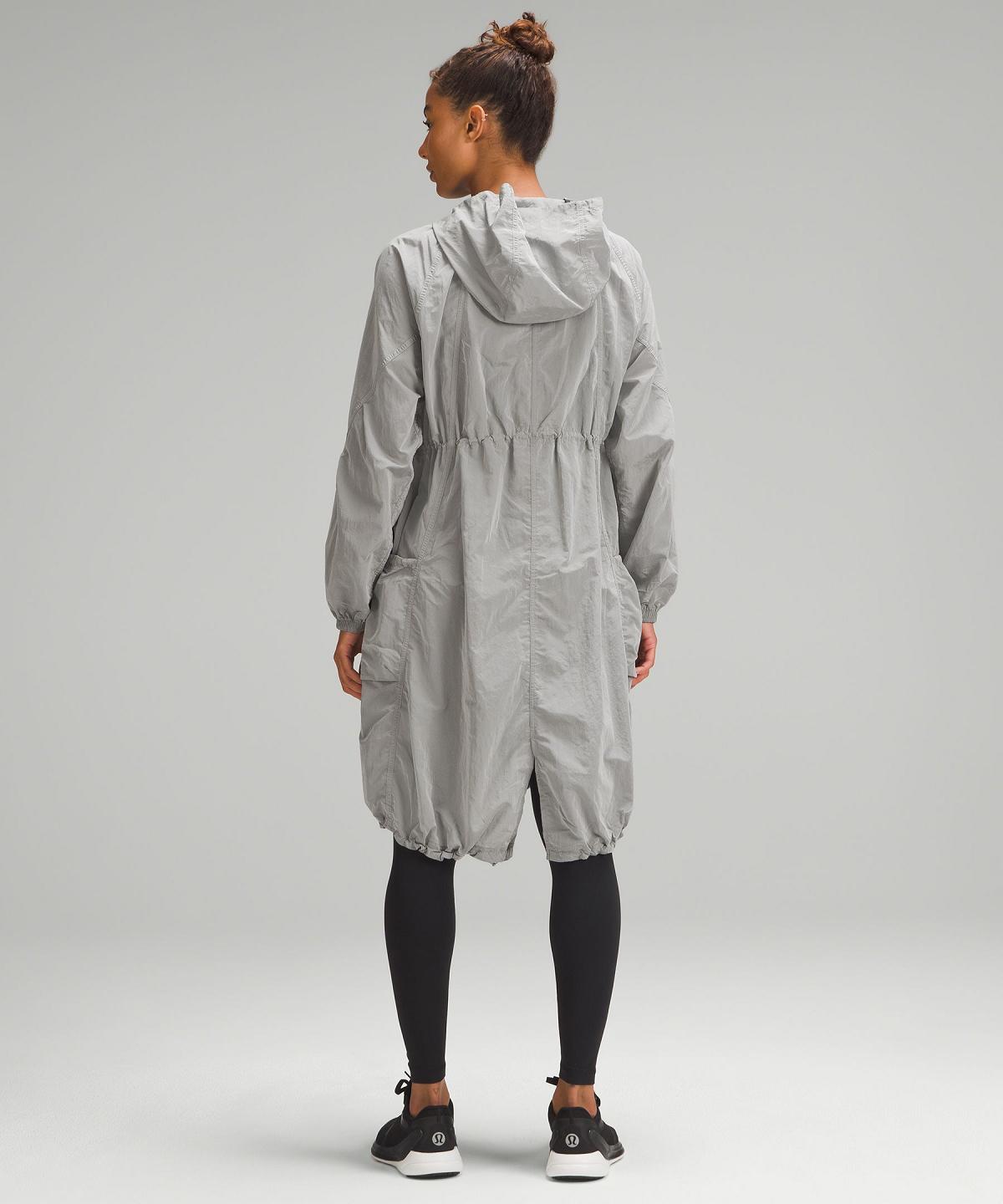 Grey Women Lululemon Lightweight Woven Long Coats & Jackets | AU_LuLu57001