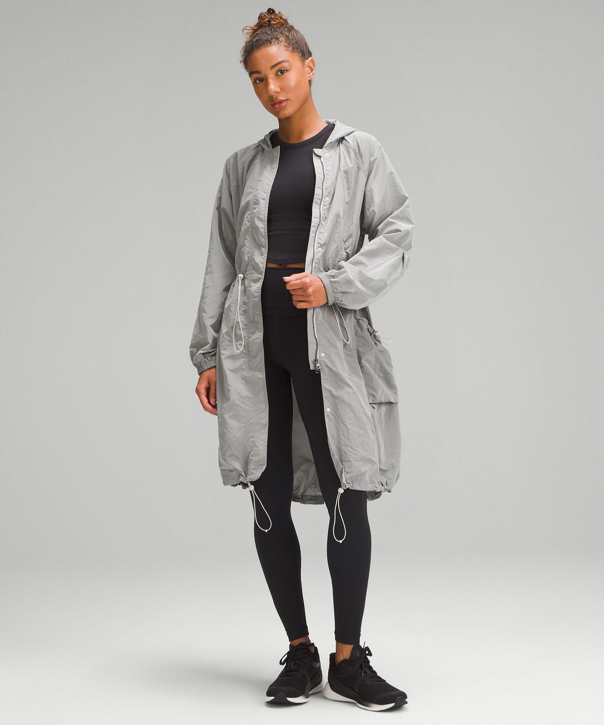 Grey Women Lululemon Lightweight Woven Long Coats & Jackets | AU_LuLu57001