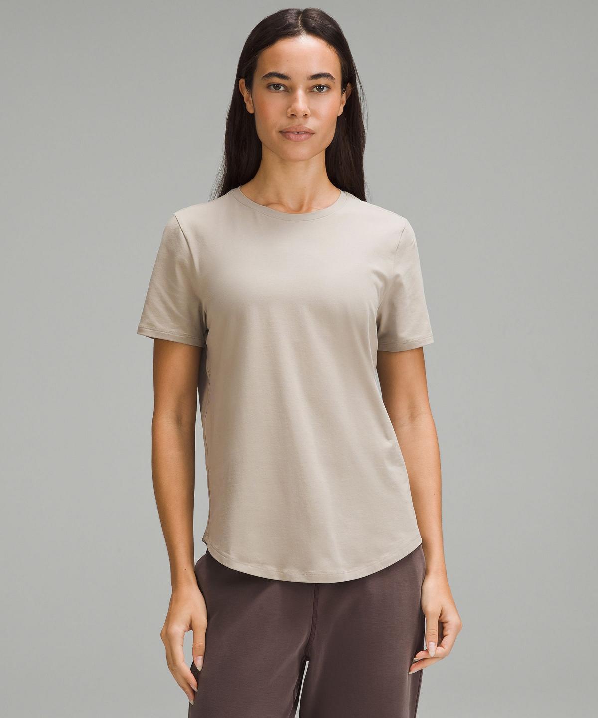 Grey Women Lululemon Love Curved-Hem Crewneck T-Shirt Shirts | AU_LuLu17119