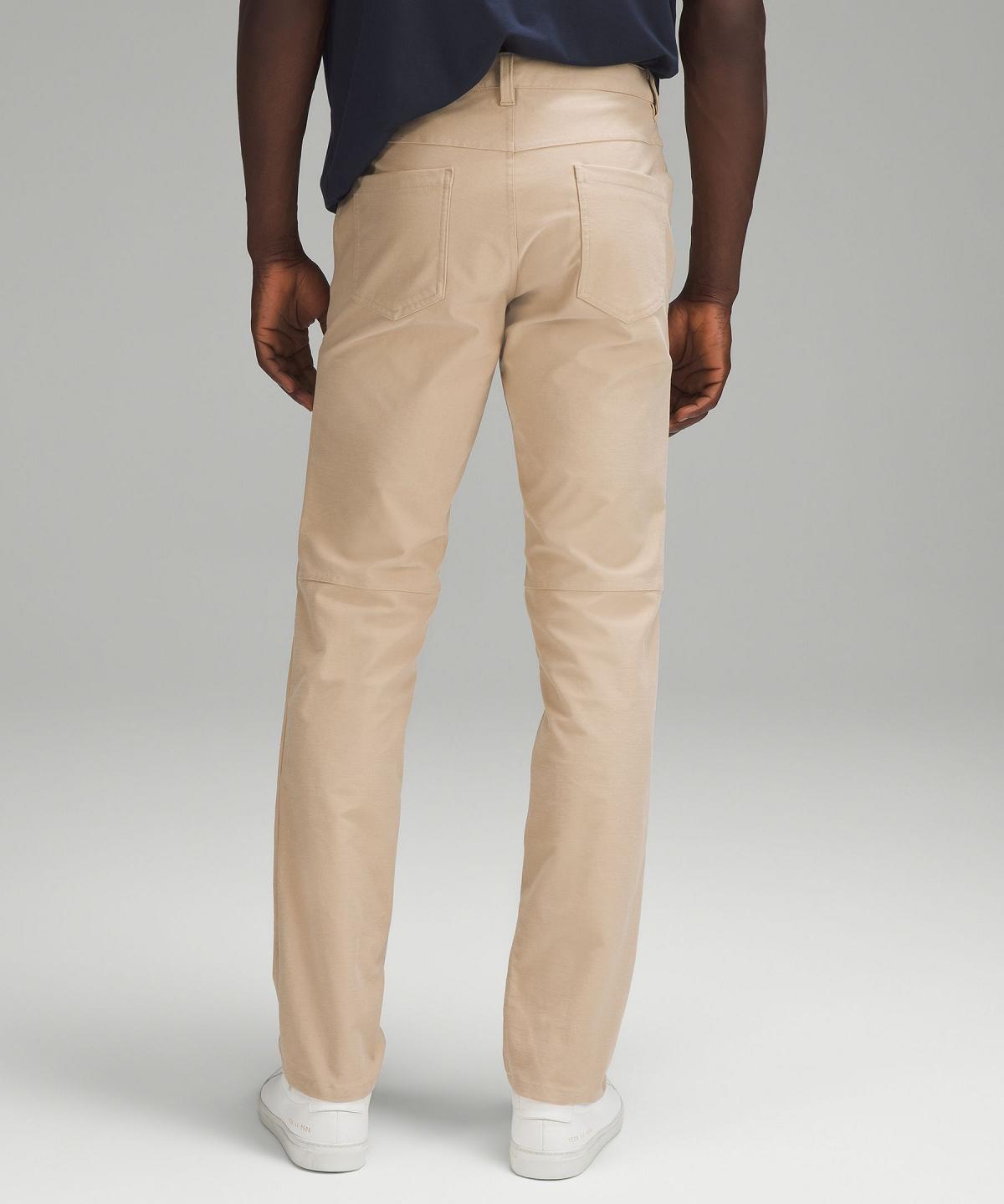 Khaki Men Lululemon ABC Classic-Fit 5 Pocket 34"L Trousers | AU_LuLu61957