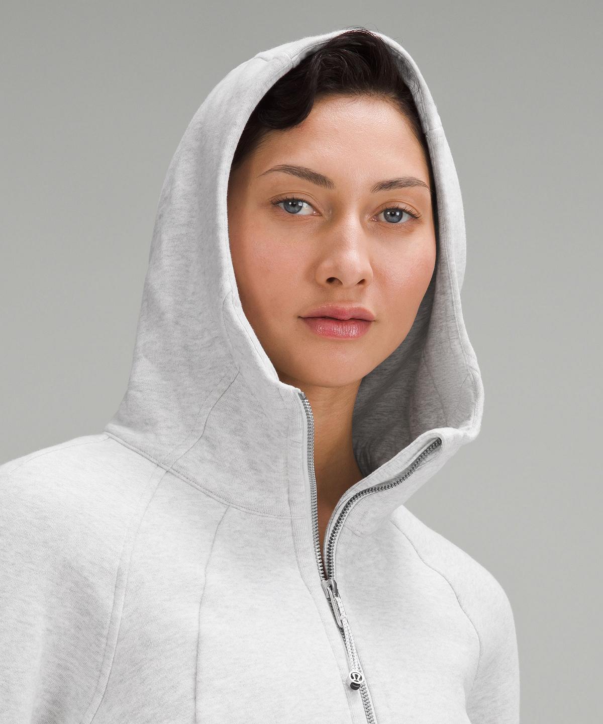 Light Grey Women Lululemon Scuba Full-Zip Cropped Hoodies & Sweatshirts | AU_LuLu13339