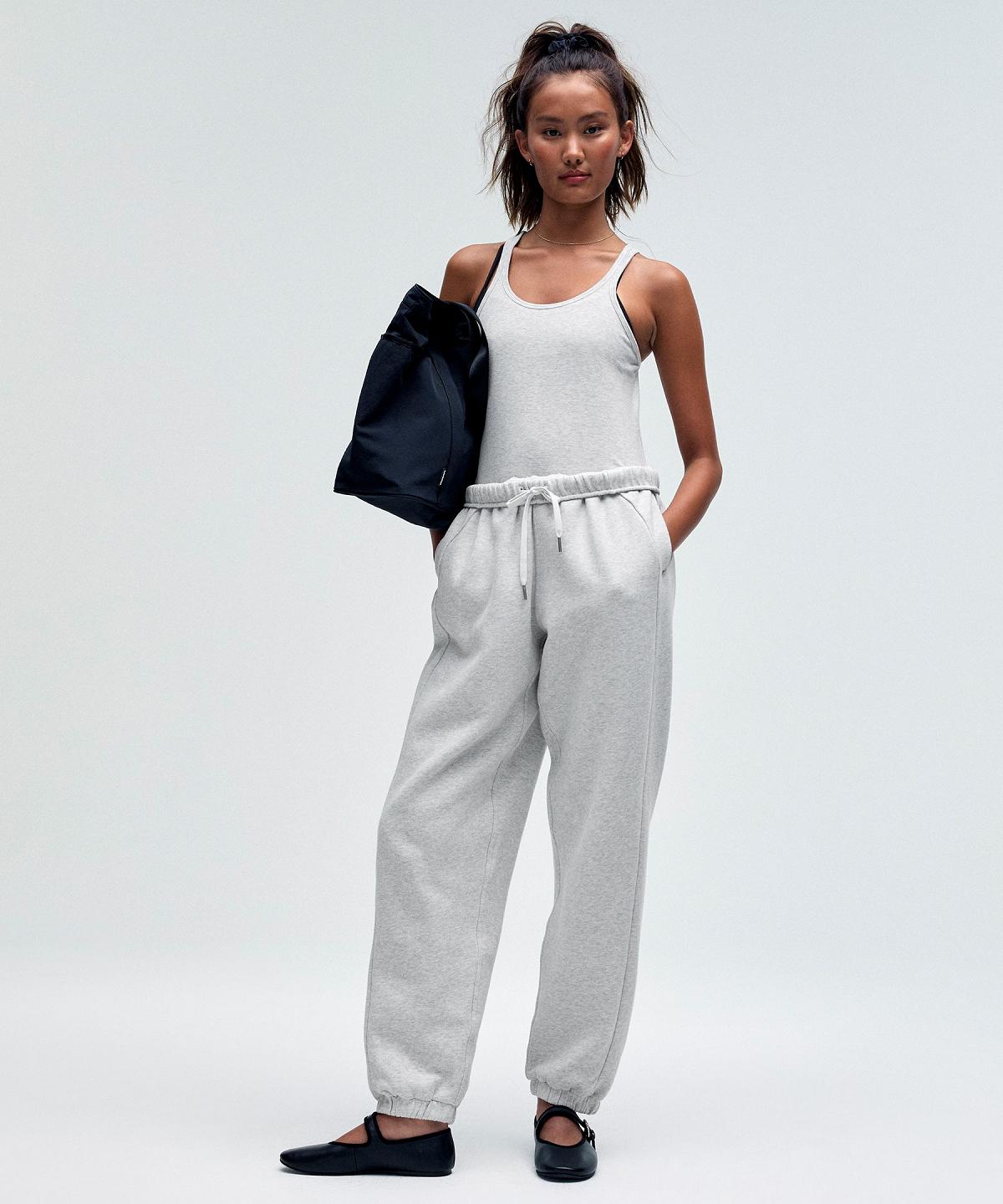 Light Grey Women Lululemon Scuba Mid-Rise Oversized Pants | AU_LuLu87721