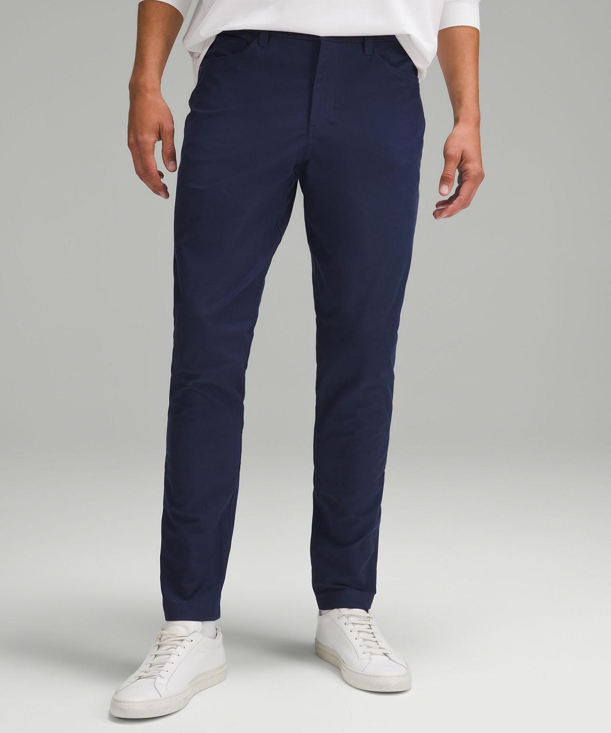 Navy Men Lululemon ABC Slim-Fit 5 Pocket 32"L Pants | AU_LuLu11688