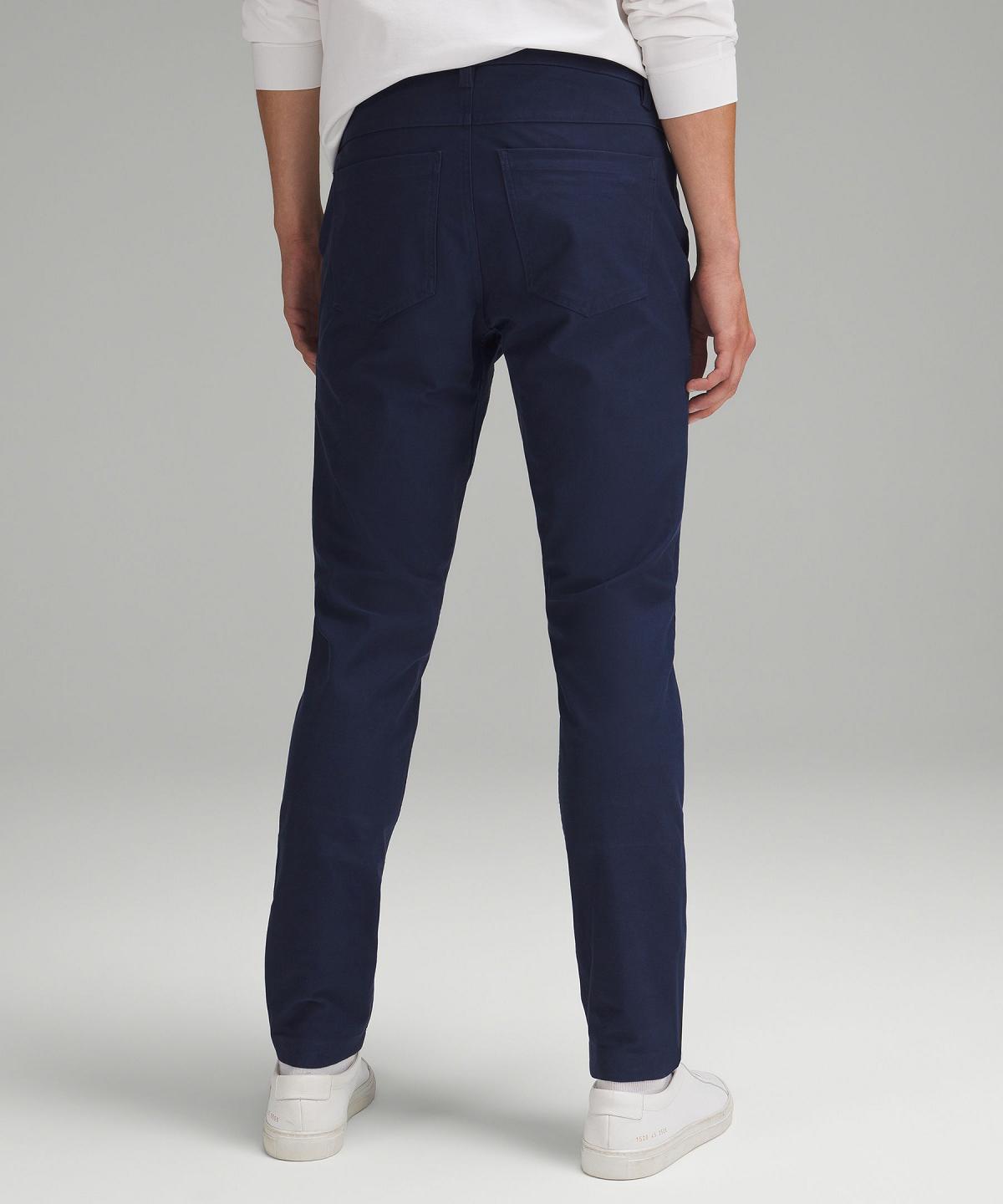 Navy Men Lululemon ABC Slim-Fit 5 Pocket 32"L Trousers | AU_LuLu39490