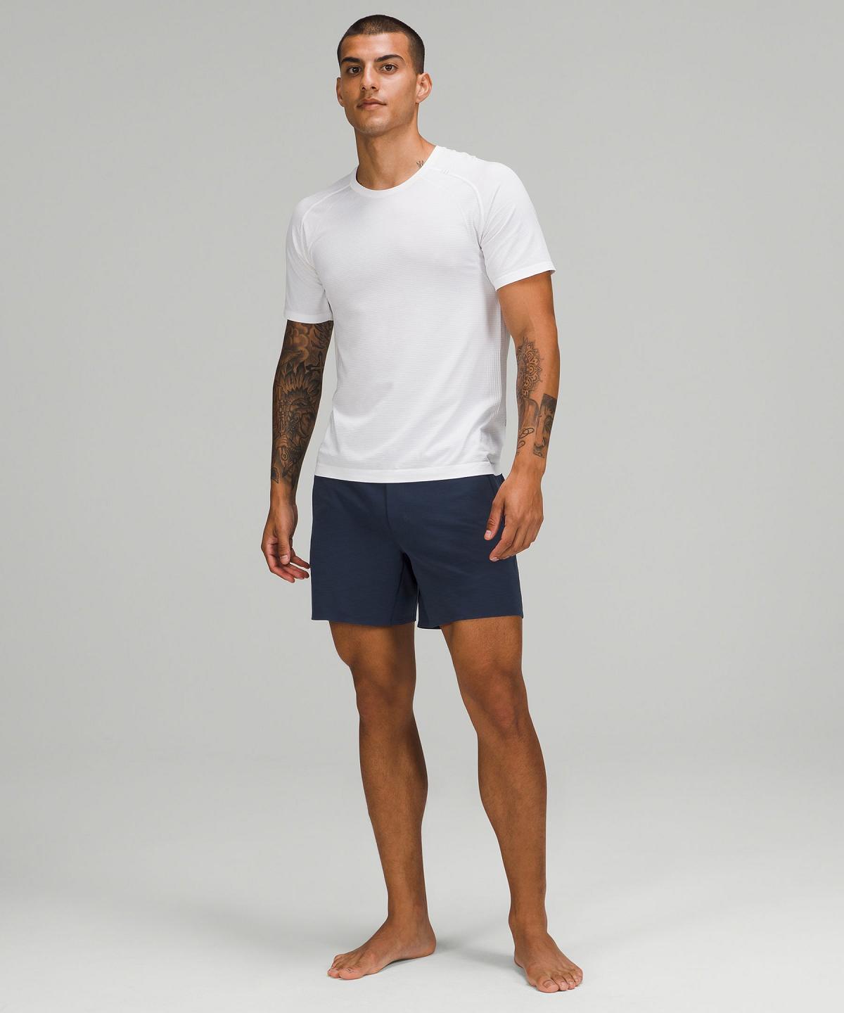 Navy Men Lululemon Balancer 6" Shorts | AU_LuLu49531