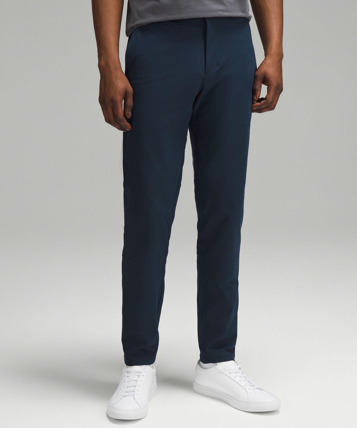 Navy Men Lululemon Commission Slim-Fit 34" Trousers | AU_LuLu77556