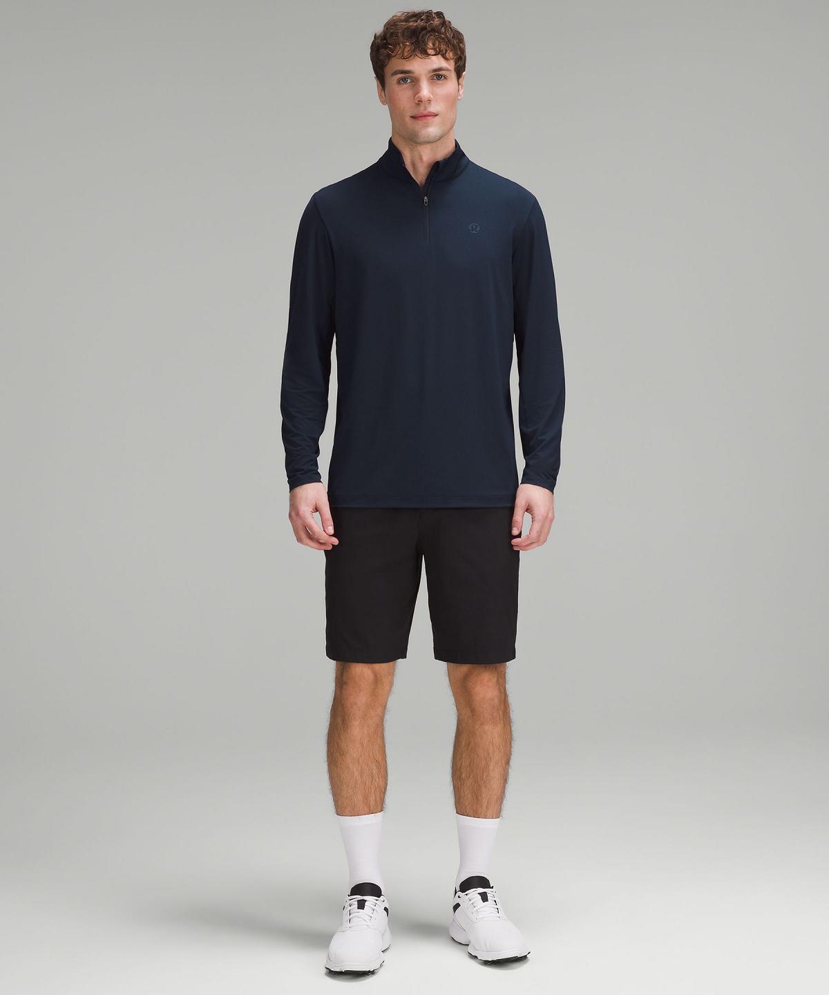 Navy Men Lululemon Golf Half Zip Long Sleeve Shirts | AU_LuLu70465