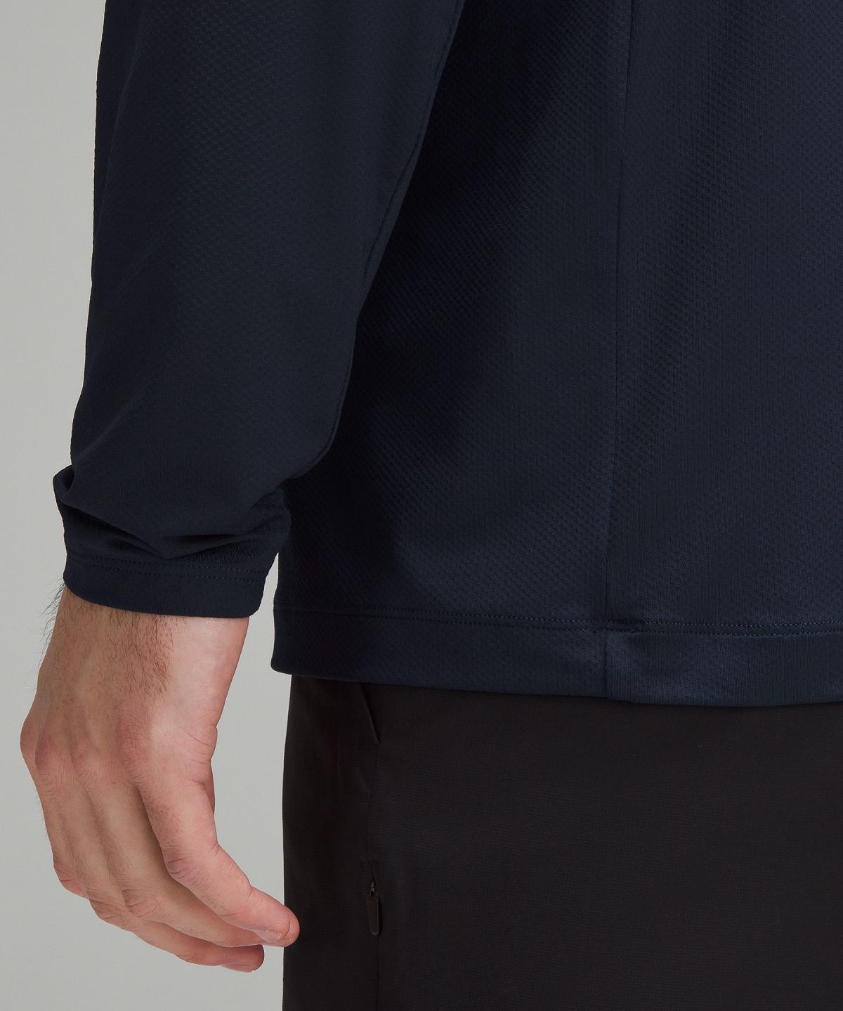 Navy Men Lululemon Golf Half Zip Long Sleeve Shirts | AU_LuLu70465