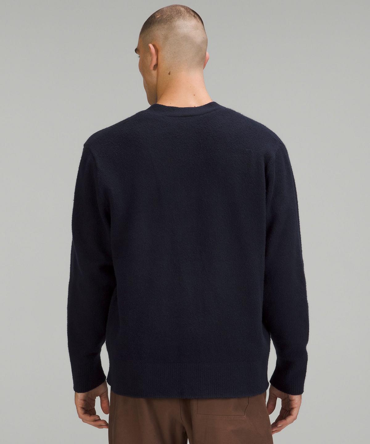 Navy Men Lululemon Merino Wool-Blend Cardigan Sweaters | AU_LuLu59800