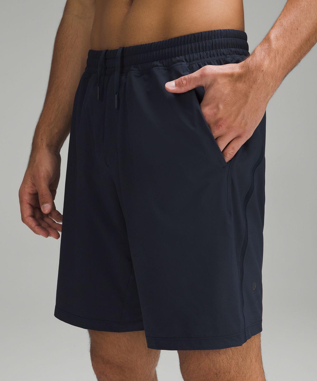 Navy Men Lululemon Pace Breaker Lined 9" Shorts | AU_LuLu41563