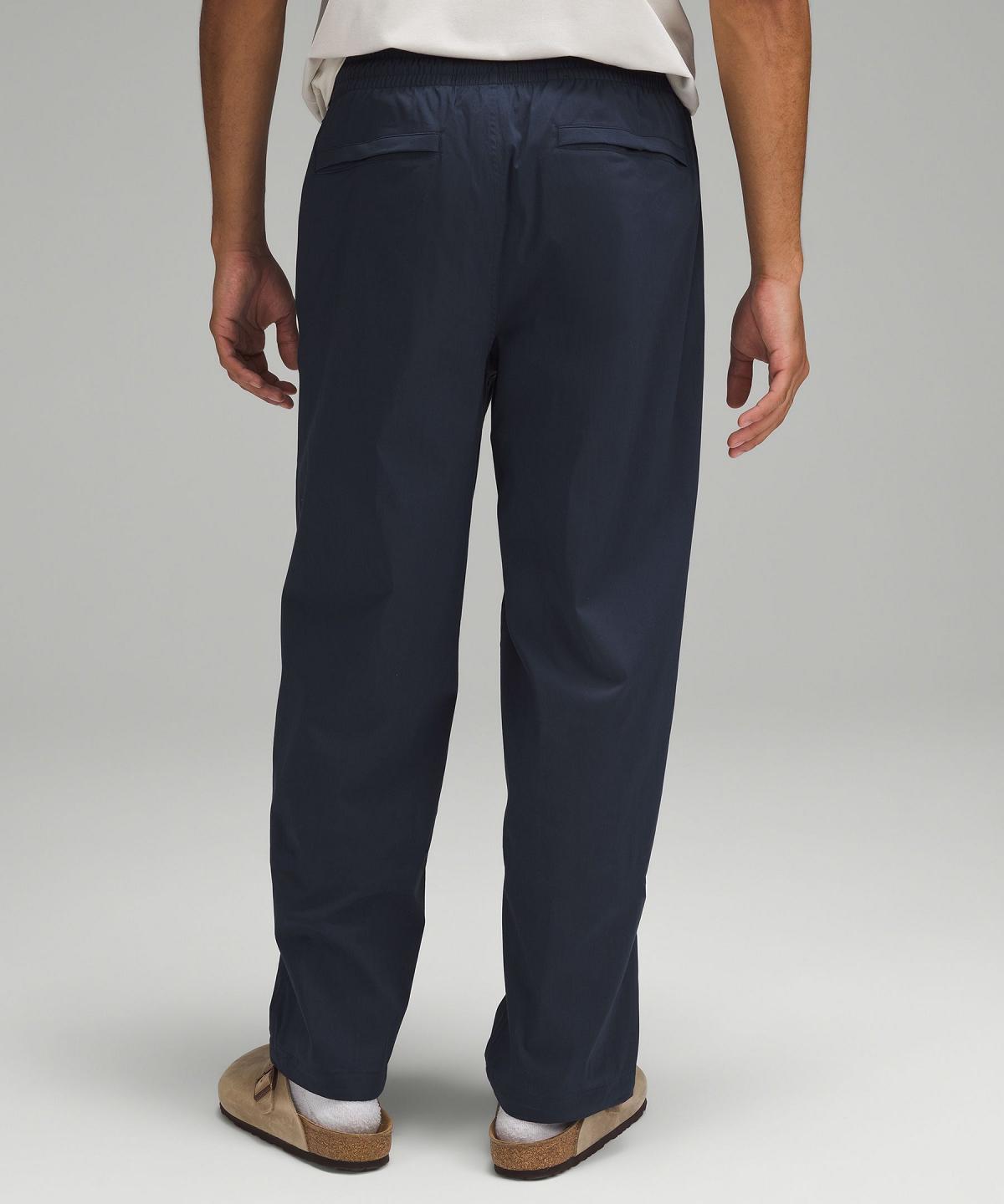 Navy Men Lululemon Poplin Relaxed-Fit Pants | AU_LuLu98425