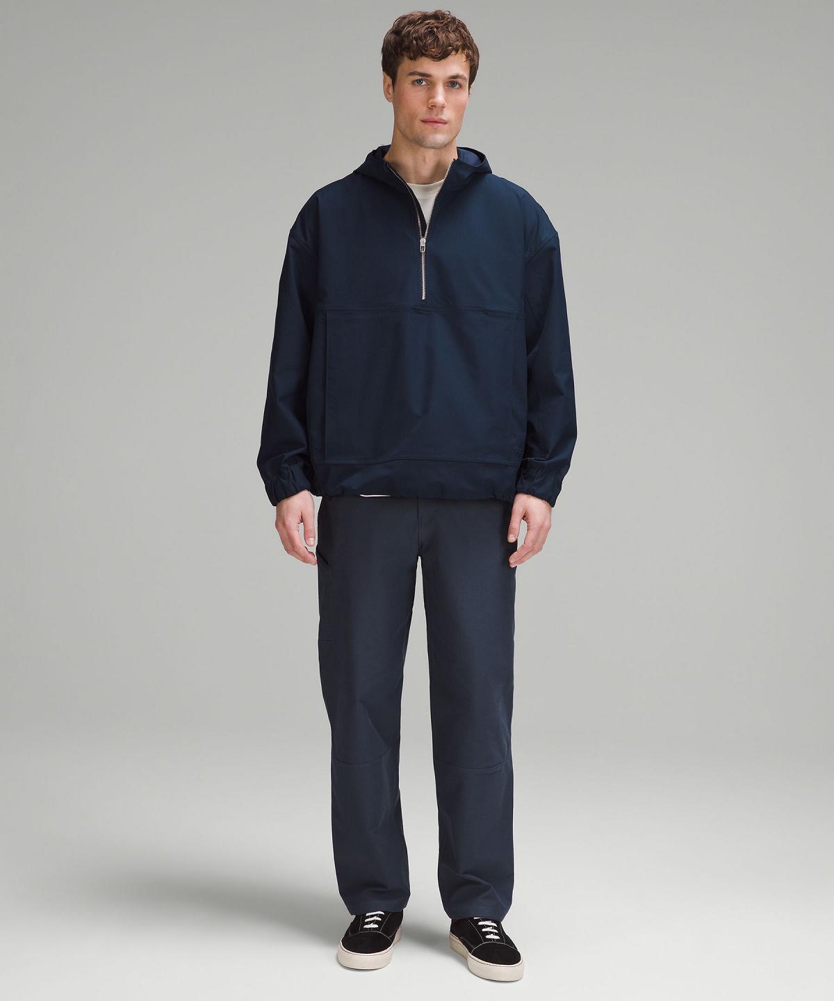 Navy Men Lululemon Smooth Twill Half-Zip Anorak Coats & Jackets | AU_LuLu28961