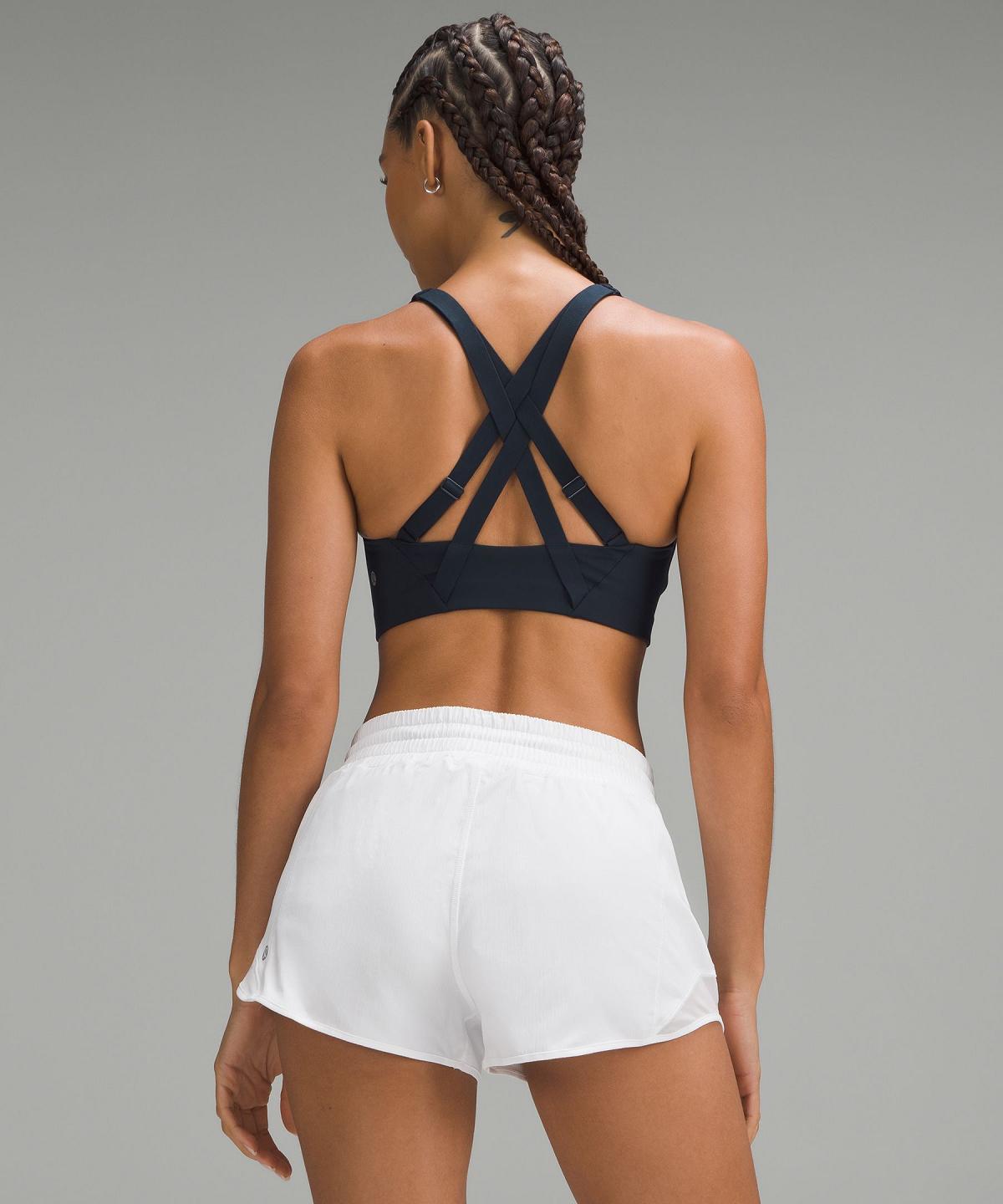 Navy Women Lululemon Energy High Support Zip-Front Sports Bra | AU_LuLu11479