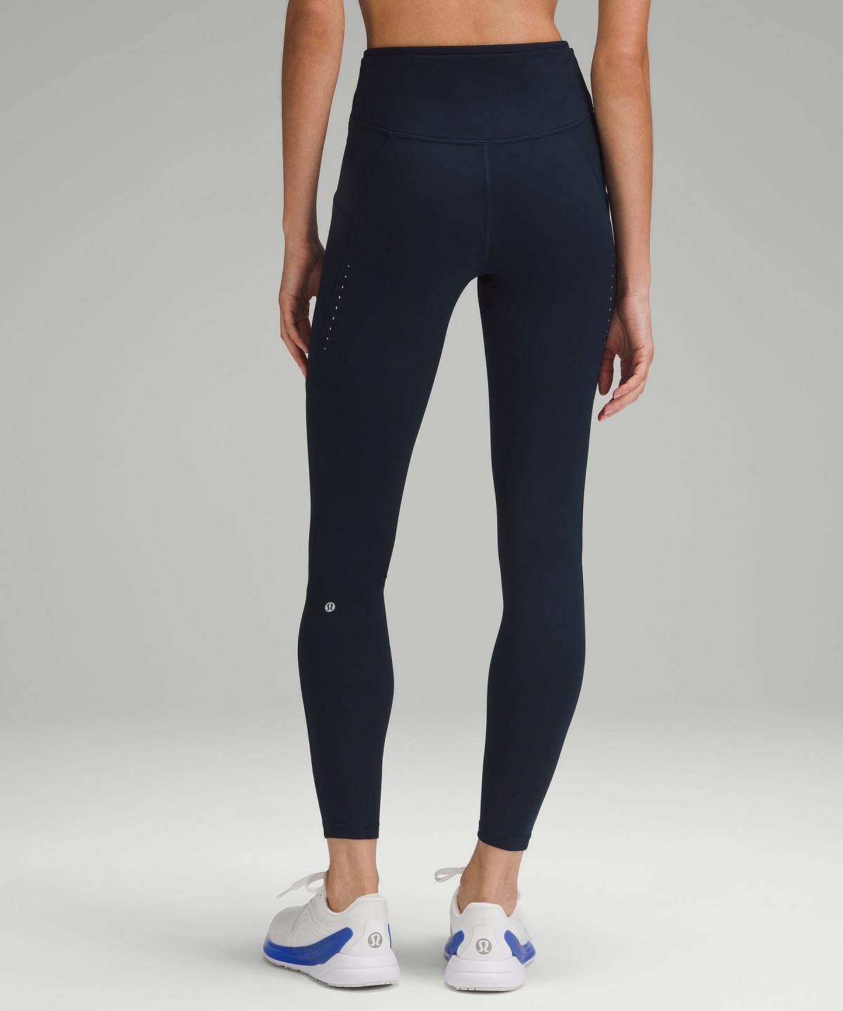 Navy Women Lululemon Fast and Free High-Rise Thermal Tight 28" Leggings | AU_LuLu36499