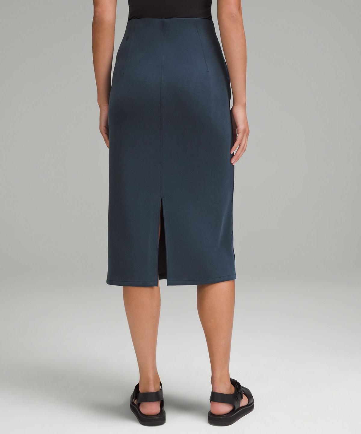 Navy Women Lululemon Softstreme High-Rise Midi Skirts | AU_LuLu28078