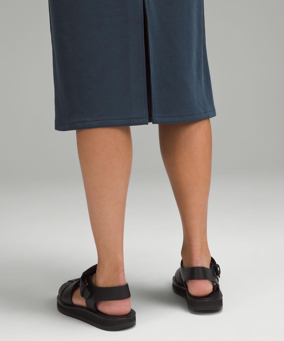 Navy Women Lululemon Softstreme High-Rise Midi Skirts | AU_LuLu28078