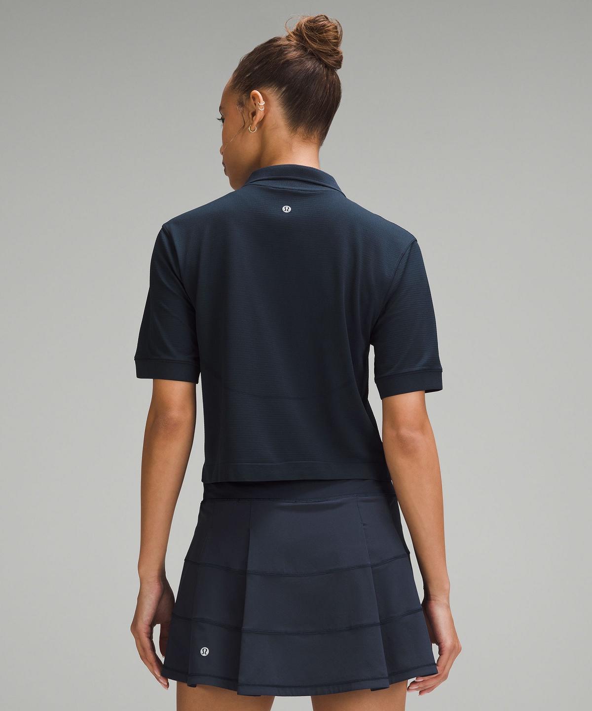 Navy Women Lululemon Swiftly Tech Short-Sleeve Polo Shirts | AU_LuLu78361