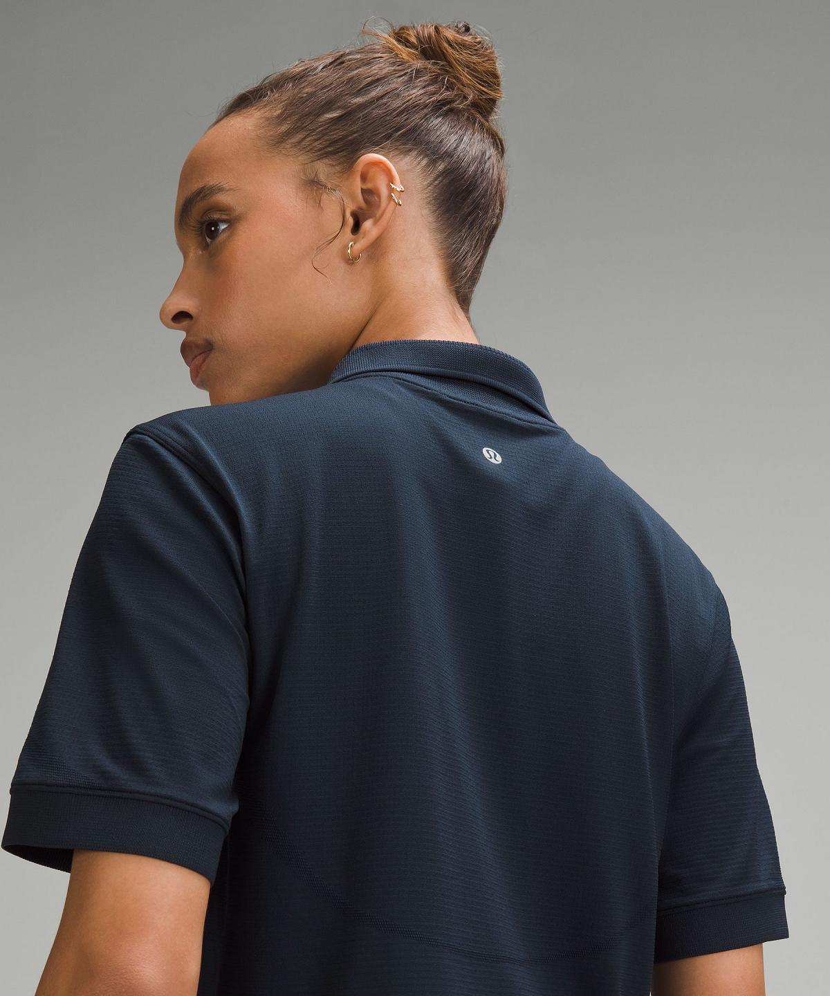 Navy Women Lululemon Swiftly Tech Short-Sleeve Polo Shirts | AU_LuLu78361