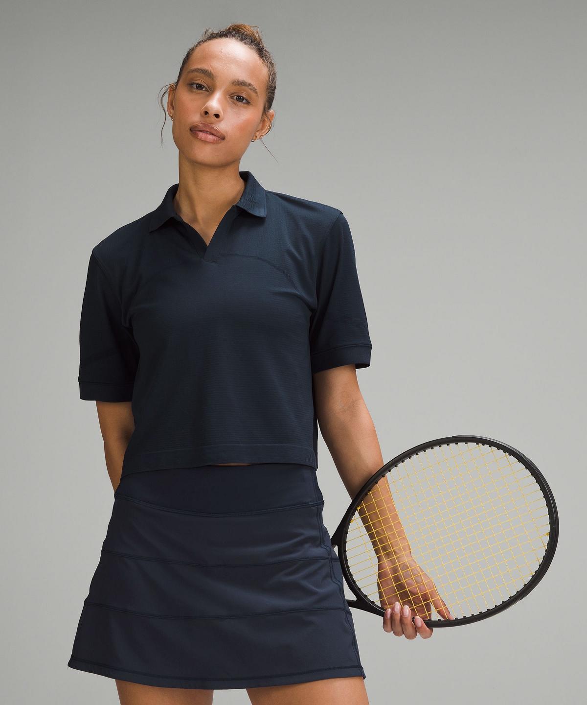 Navy Women Lululemon Swiftly Tech Short-Sleeve Polo Shirts | AU_LuLu78361