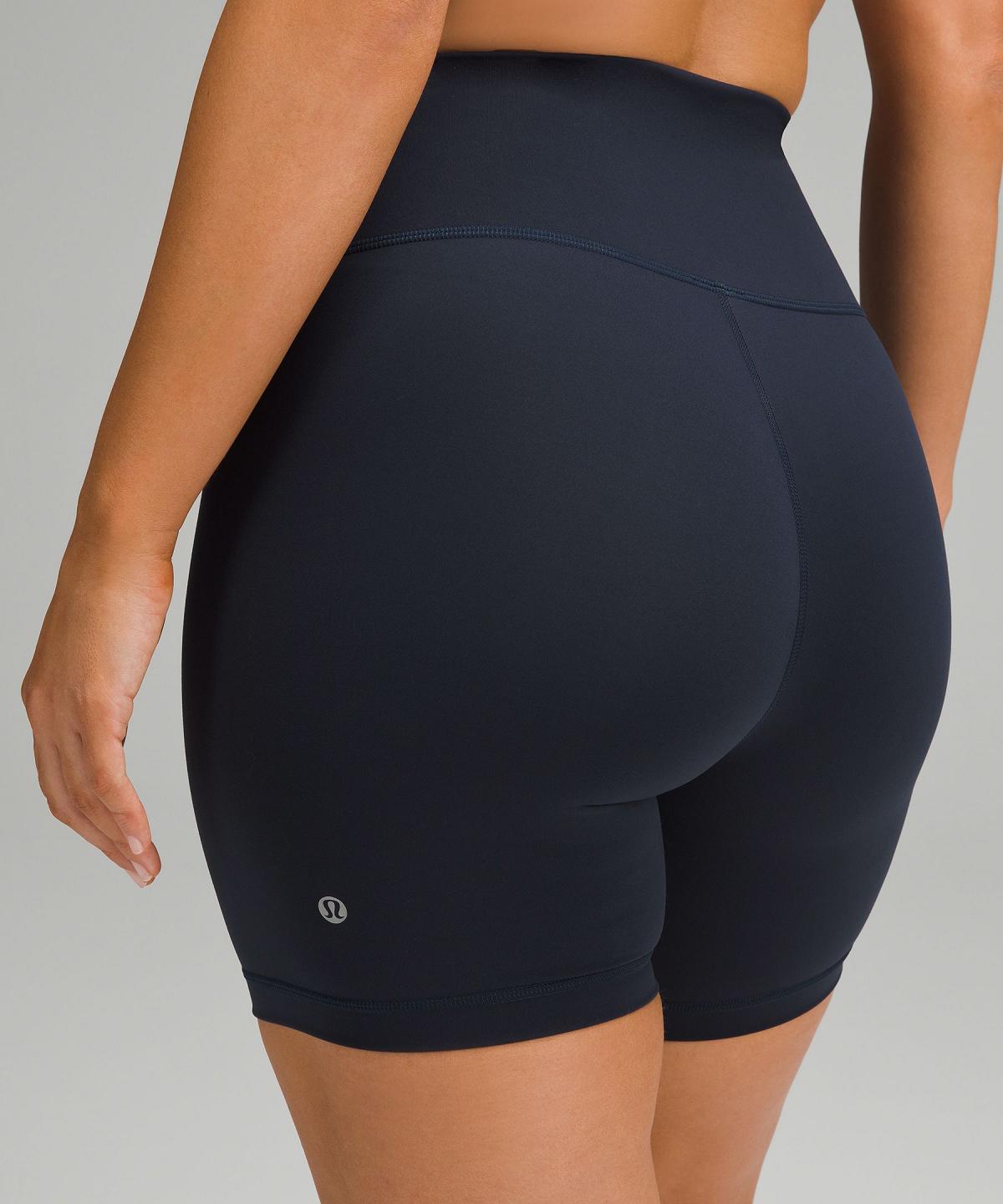 Navy Women Lululemon Wunder Train Contour Fit High-Rise 6" Shorts | AU_LuLu27221