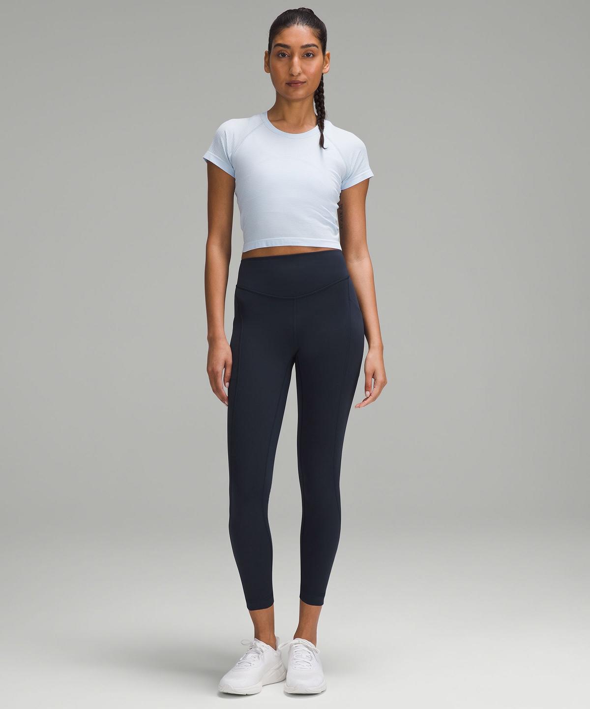 Navy Women Lululemon Wunder Under SmoothCover Tight with Pockets 25" Leggings | AU_LuLu41946