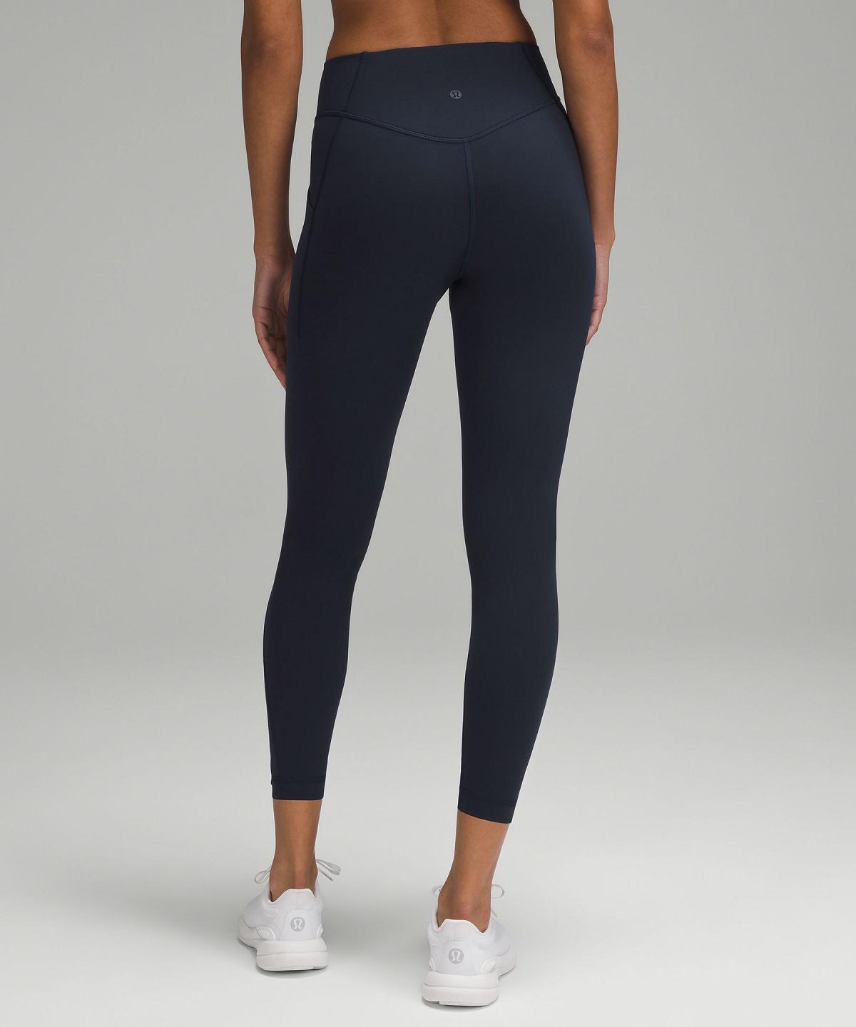 Navy Women Lululemon Wunder Under SmoothCover Tight with Pockets 25" Leggings | AU_LuLu41946