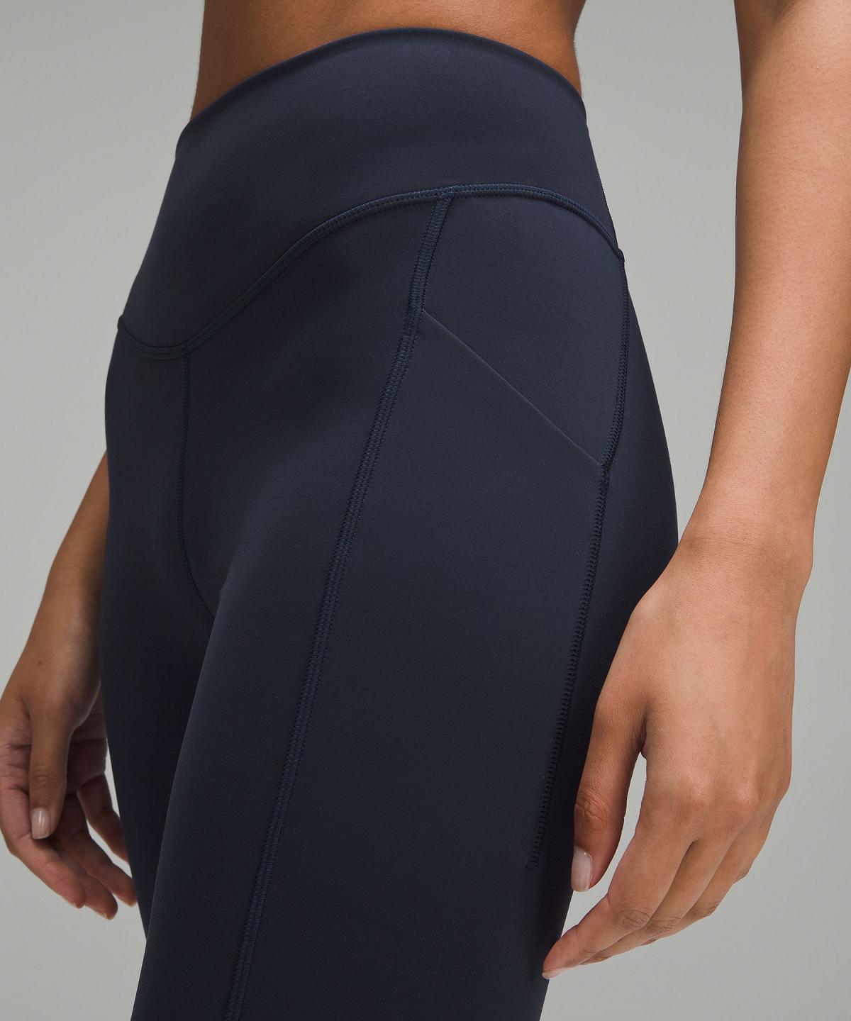 Navy Women Lululemon Wunder Under SmoothCover Tight with Pockets 25" Leggings | AU_LuLu41946