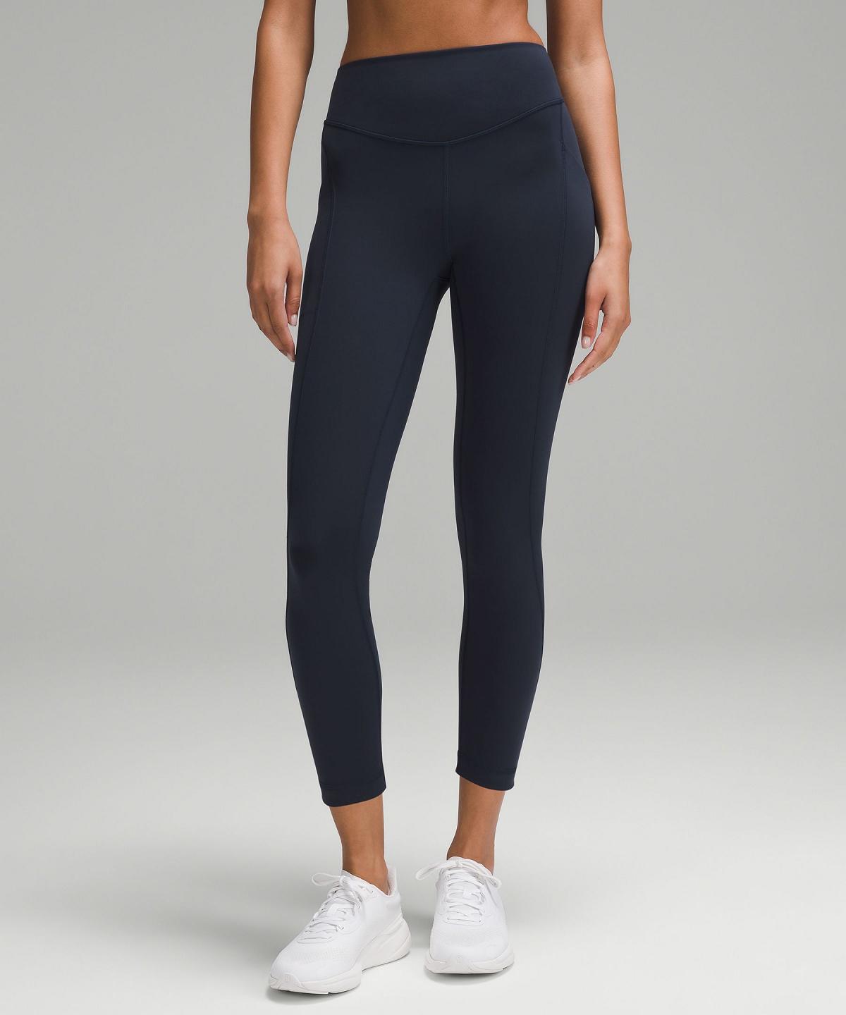 Navy Women Lululemon Wunder Under SmoothCover Tight with Pockets 25" Leggings | AU_LuLu41946