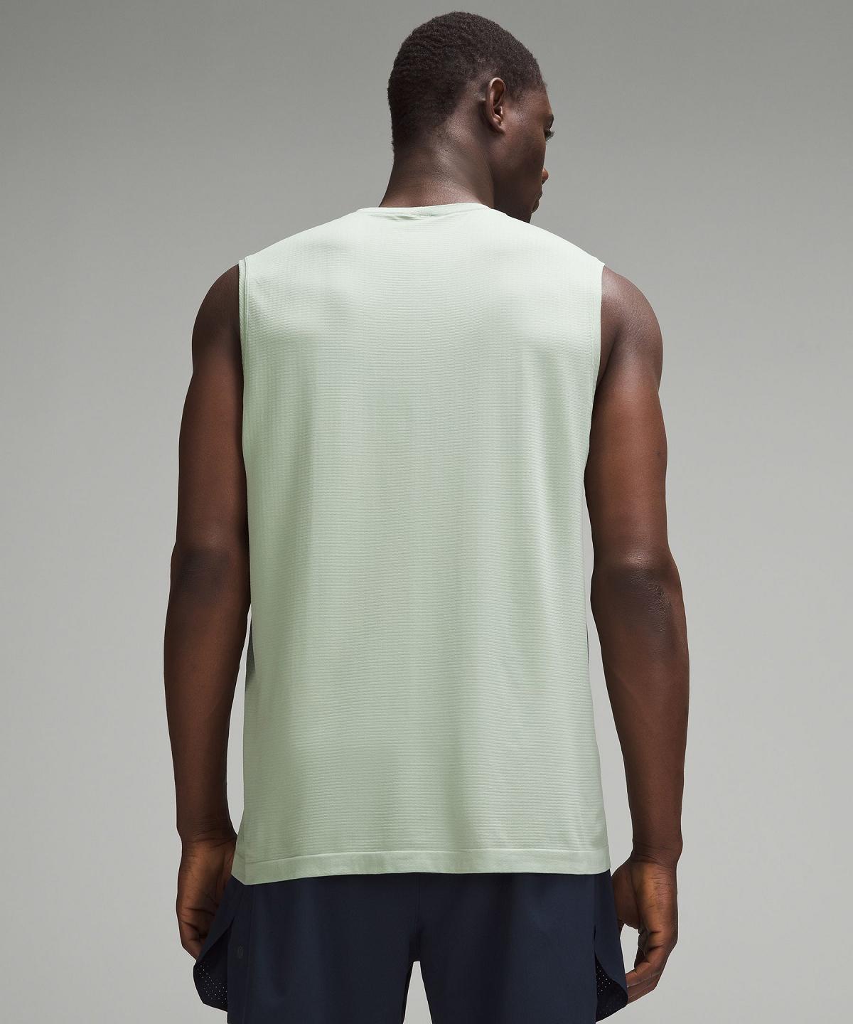 Olive Men Lululemon Metal Vent Tech Sleeveless Shirts | AU_LuLu12007