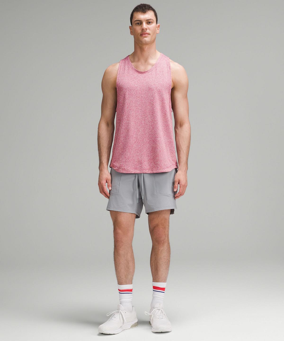 Pink Men Lululemon License to Train Tank Top | AU_LuLu49116