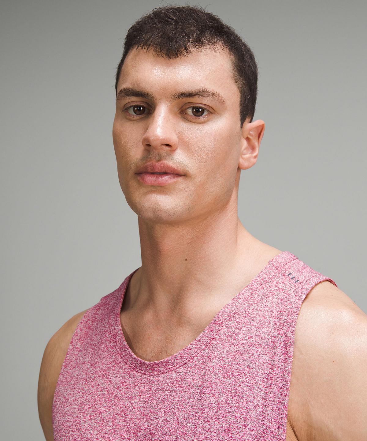 Pink Men Lululemon License to Train Tank Top | AU_LuLu49116