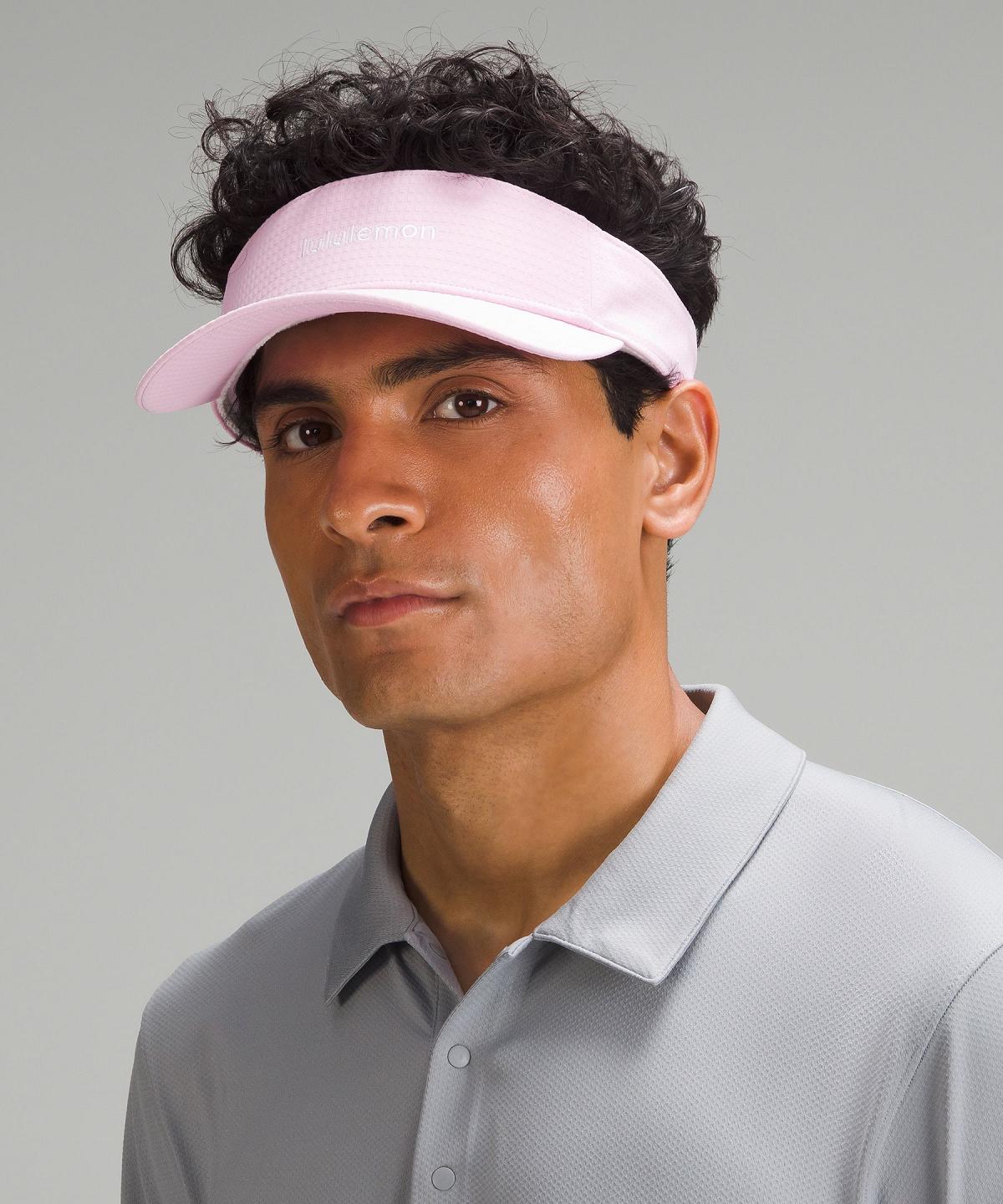 Pink Men Lululemon Removable Sweatband All-Sport Visor Hats | AU_LuLu92585