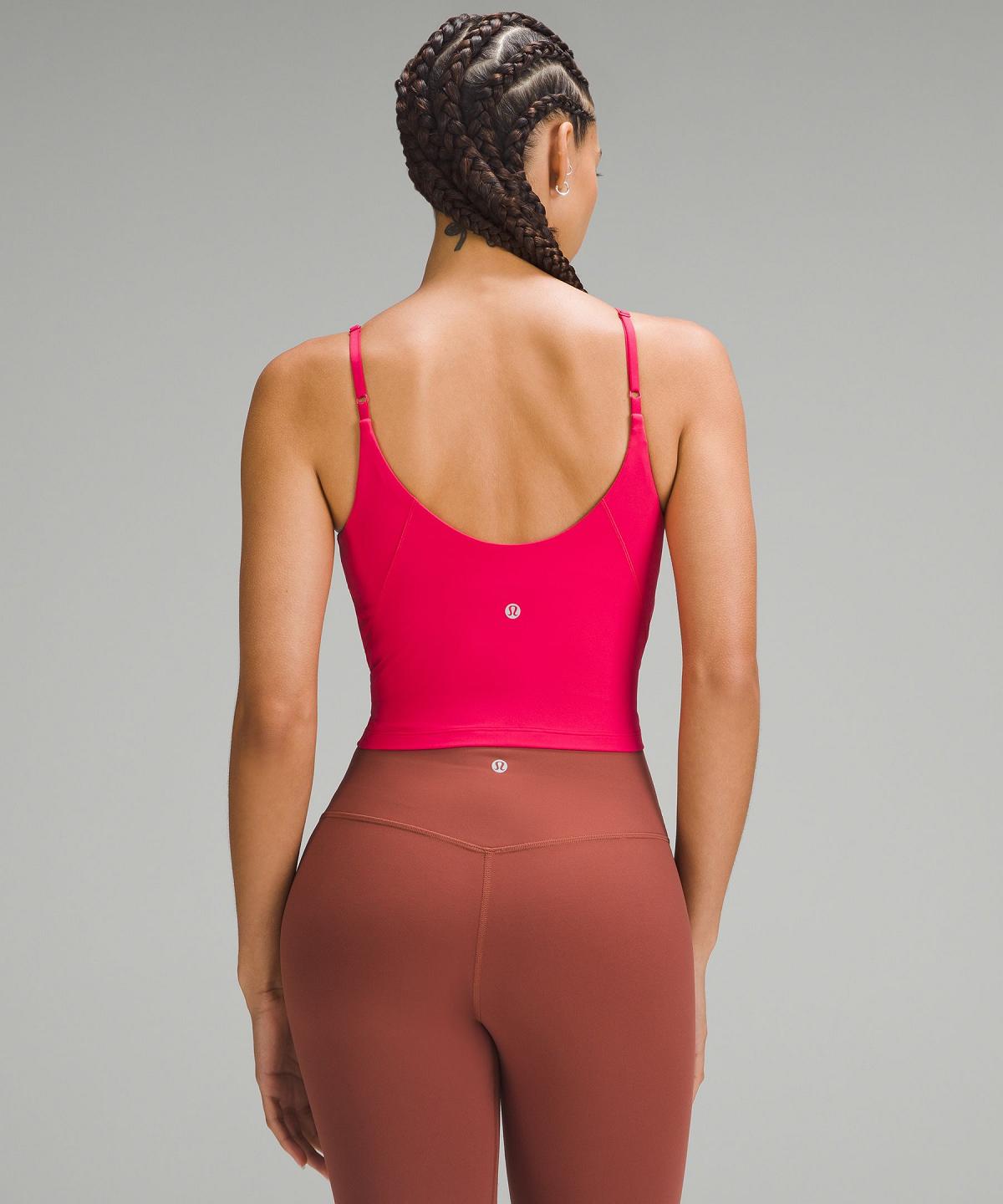 Pink White Women Lululemon Align™ Cropped Cami Tank Top | AU_LuLu19489