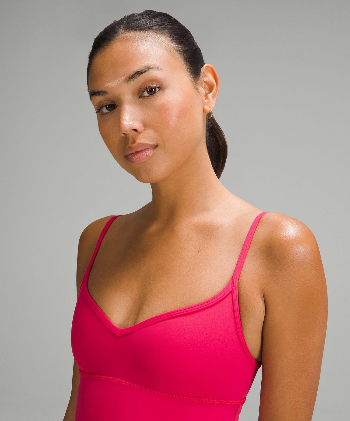 Pink White Women Lululemon Align™ Sweetheart Sports Bra | AU_LuLu97540