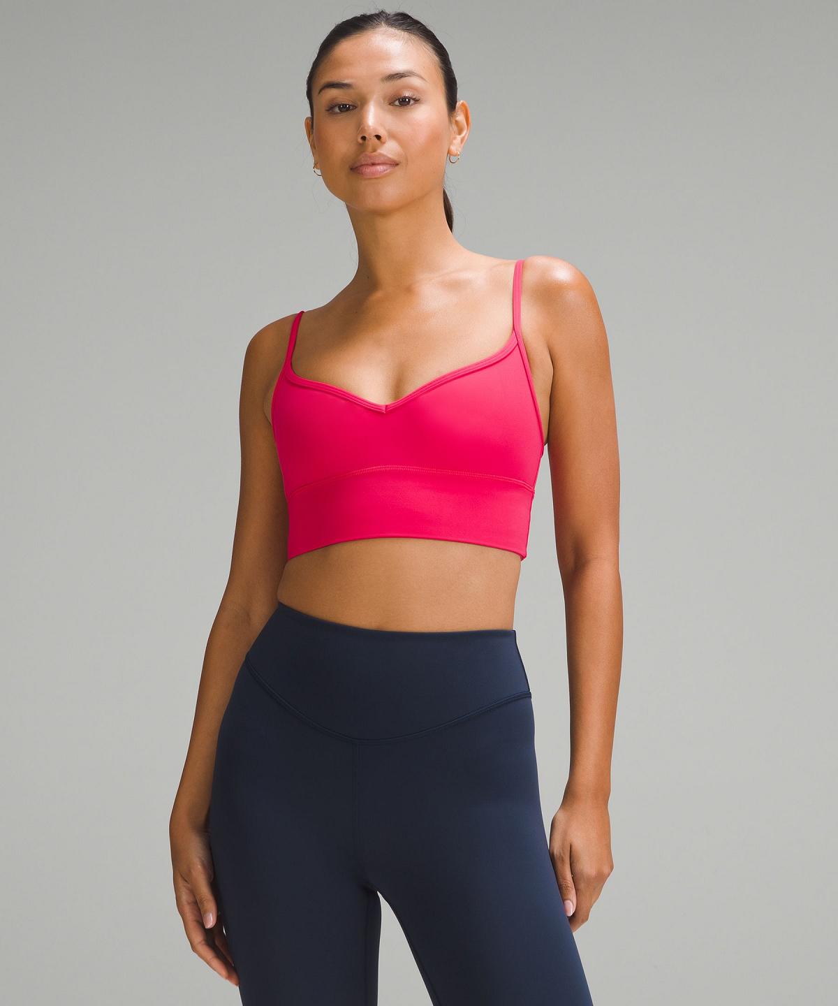 Pink White Women Lululemon Align™ Sweetheart Sports Bra | AU_LuLu97540