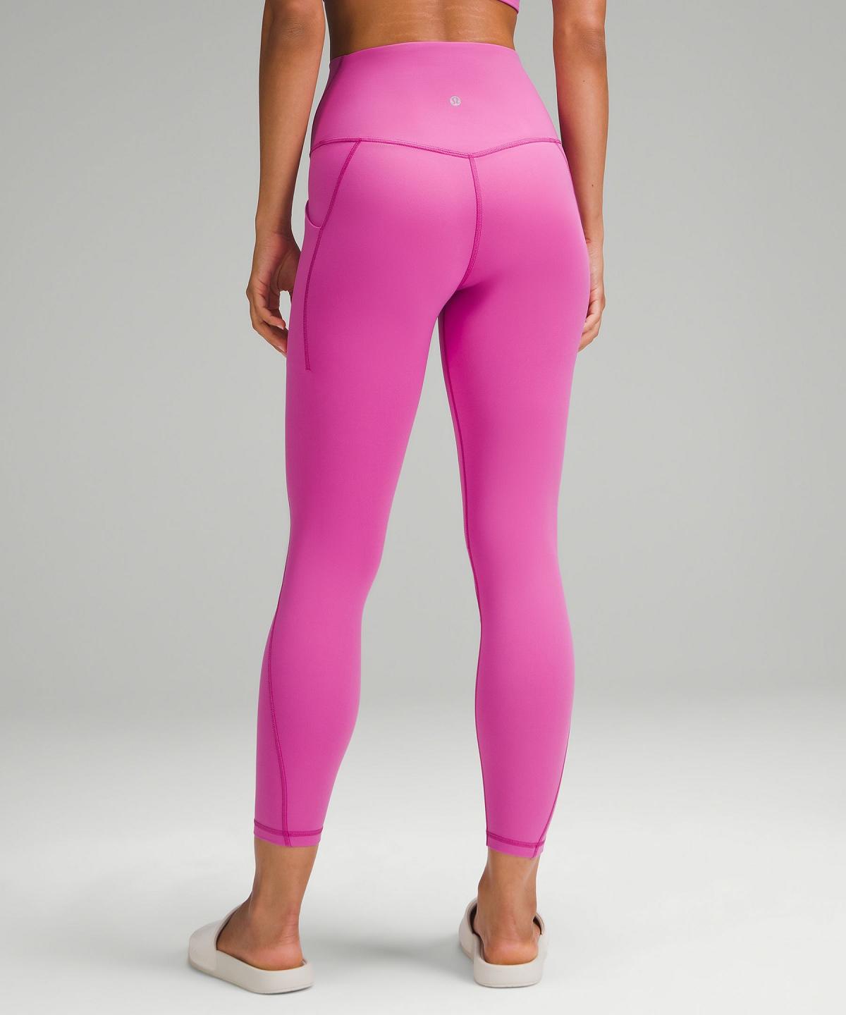 Pink Women Lululemon Align™ High-Risewith Pockets 25" Pants | AU_LuLu40889