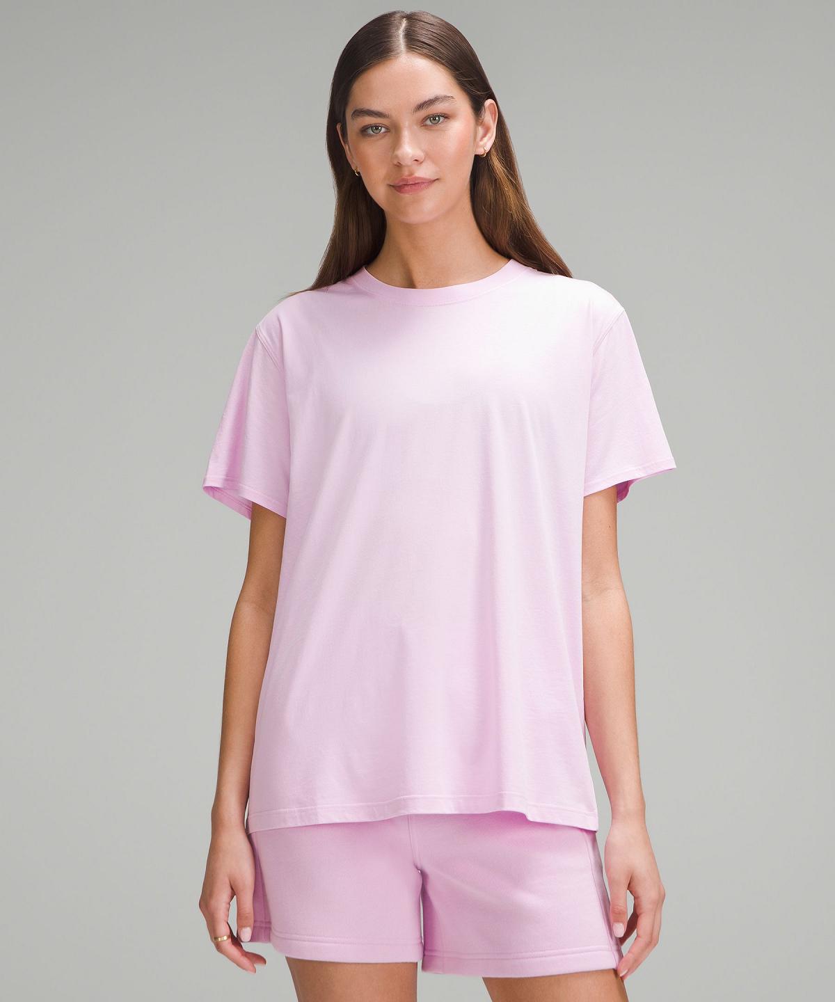 Pink Women Lululemon All Yours Cotton T Shirts | AU_LuLu71511