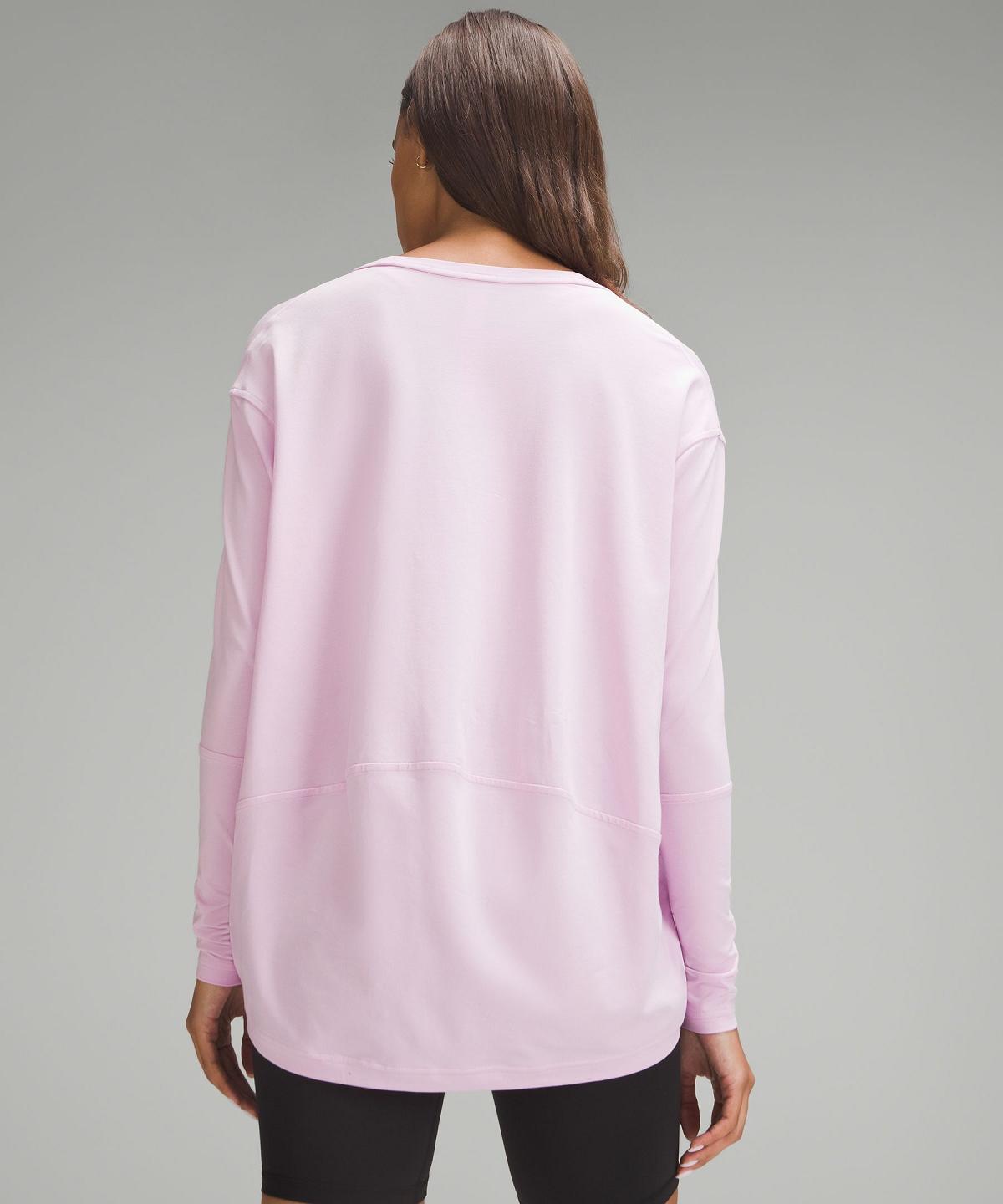 Pink Women Lululemon Back In Action V-Neck Long Sleeve Shirts | AU_LuLu96813