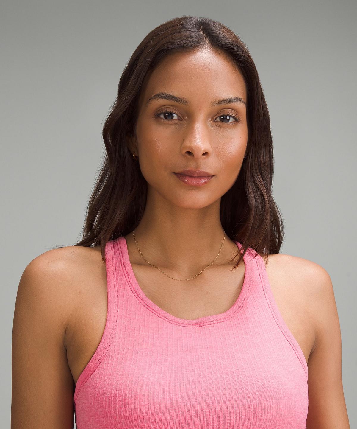 Pink Women Lululemon Ebb to Street Cropped Racerback Tank Top | AU_LuLu91469