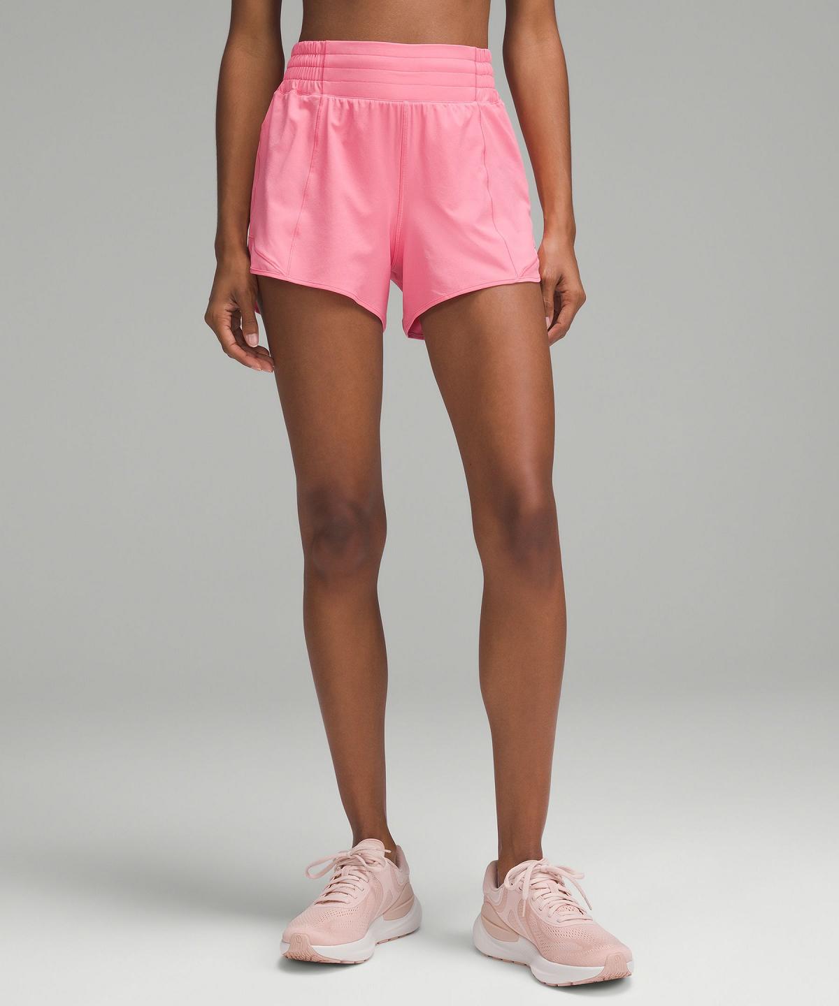 Pink Women Lululemon Hotty Hot High-Rise Lined 4" Shorts | AU_LuLu48642