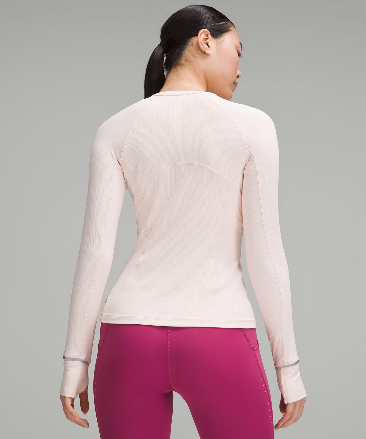 Pink Women Lululemon It's Rulu Ribbed Long Sleeve Shirts | AU_LuLu41433