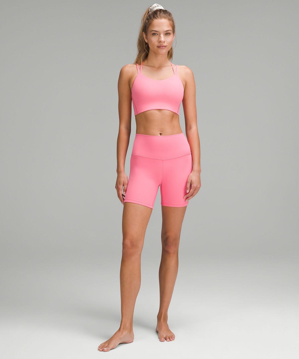 Pink Women Lululemon Like a Cloud Longline Sports Bra | AU_LuLu78753