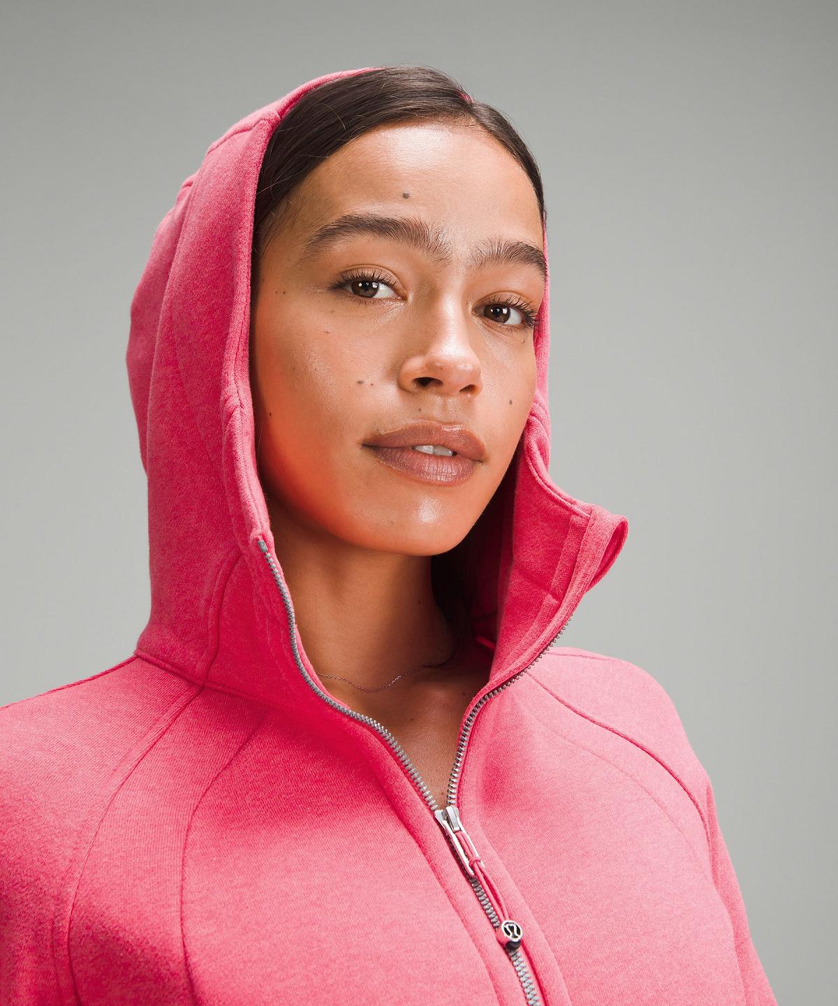 Pink Women Lululemon Scuba Full-Zip Hoodies & Sweatshirts | AU_LuLu45592