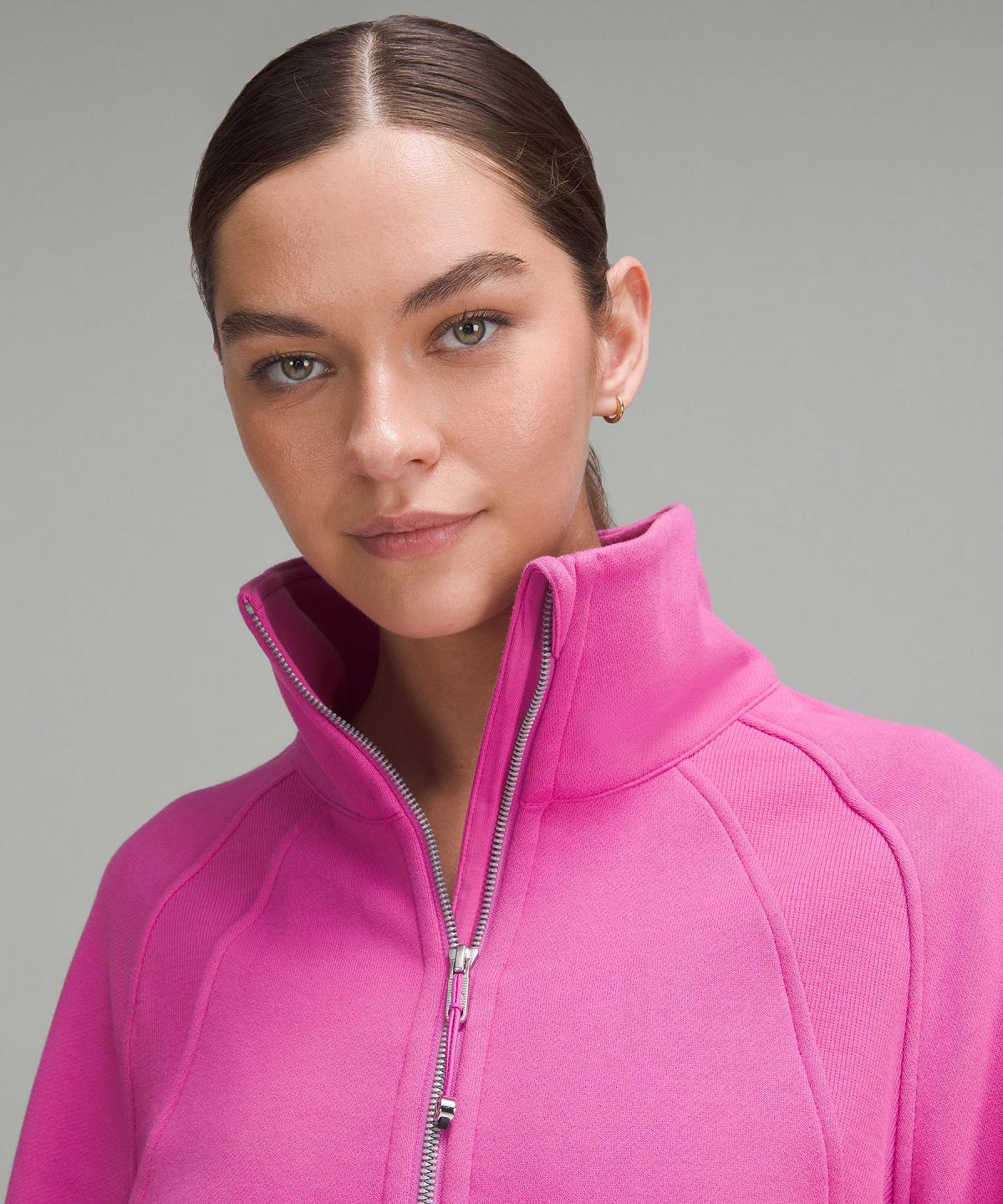 Pink Women Lululemon Scuba Oversized Funnel-Neck Half Zip Hoodies & Sweatshirts | AU_LuLu84460