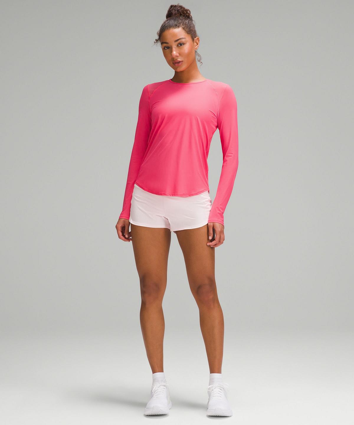 Pink Women Lululemon Sculpt Long Sleeve Shirts | AU_LuLu99693