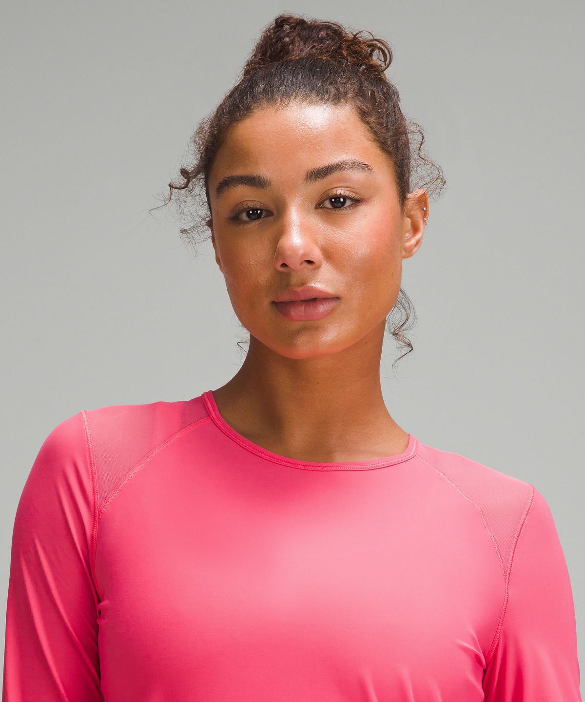 Pink Women Lululemon Sculpt Long Sleeve Shirts | AU_LuLu99693