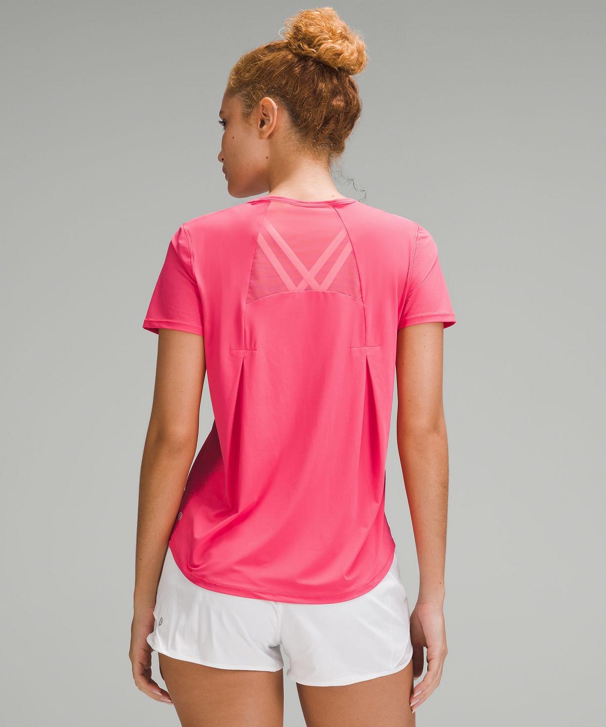 Pink Women Lululemon Sculpt Short-Sleeve Shirts | AU_LuLu70404