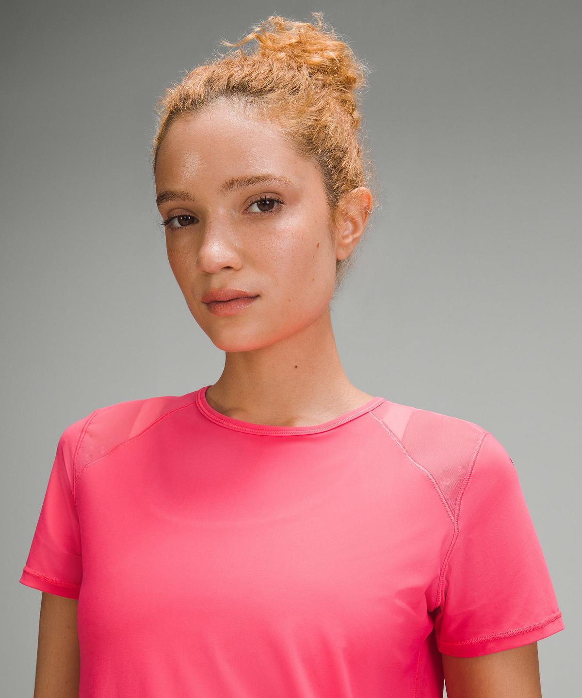 Pink Women Lululemon Sculpt Short-Sleeve Shirts | AU_LuLu70404